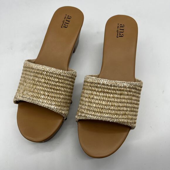 a.n.a Womens Robinson Heeled Sandals Natural Brown Size 10M - Picture 3 of 10